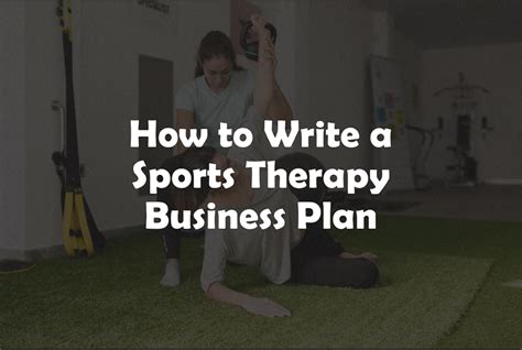 Sports Therapy Business Plan